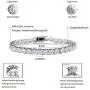 JINAO 1 Row AAA Gold Silver All Iced Out Tennis Bling Lab Simulated Diamond Bracelet JINAO 1 Row AAA Gold Silver All Iced Out Tennis Bling Lab Simulated Diamond Bracelet