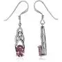 Silvershake Simulated Color Change Alexandrite 925 Sterling Silver Celtic Knot Dangle Hook Earrings Silvershake Simulated Color Change Alexandrite 925 Sterling Silver Celtic Knot Dangle Hook Earrings
