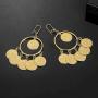 Islam Muslim Ancient Coins Earrings Gold Color Arab Money Sign Turkish Earring Middle Eastern Oman Jewelry