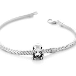 925 Sterling Silver Beagle Dog Puppy Bead Charm