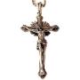 S925 Sterling Silver Large 2.3 inch Crucifix Cross rosary part necklace pendant catholic gift