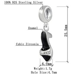Choruslove Dangle Charms 925 Sterling Silver Puerto Rico Coqui Frog, Airplane Travel Passport, Red Chili Pepper, Survivor Ribbon Pendants fits European Style Bracelet, Gift for Travel/Women/Men