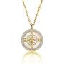Compass Necklace for Women Teen Girls 925 Sterling Silver Vintage Nautical Travel Compass Pendant Necklace Jewelry Back to School Gifts