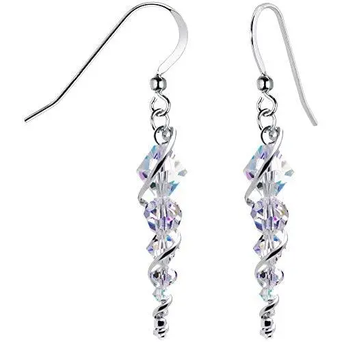 Body Candy Handcrafted 925 Silver Icicle Drop Earrings Created with Swarovski Crystals