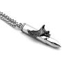 Warvik Biker Eagle Life to Ride Ride to Life Pendant Necklace Protection, Stainless Steel Jewelry Mens Womens Wheat Chain 20/28inch