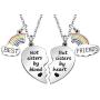 Maxforever Best Friends 2 Split Heart Necklaces Friendship Jewelry Birthday for Best Friends