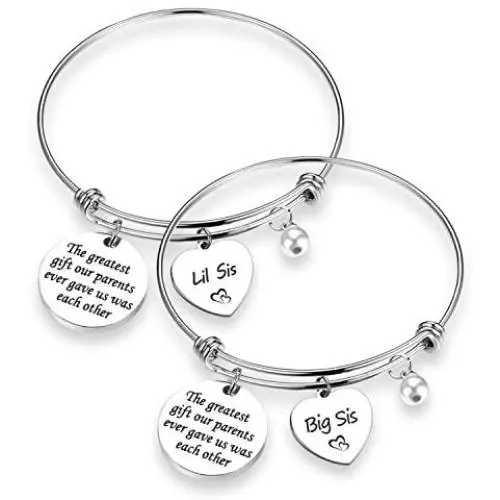 Unique Bangle Bracelet Gifts for Sisters Best Friend Jewelry Sister Bracelet Gift Big Sis Mid Sis Lil Sis Gift Sister Birthday Gifts Sister Graduation Gift Special Day Gift Charm Bangle Bracelet Unique Bangle Bracelet Gifts for Sisters Best Friend Jewelry Sister Bracelet Gift Big Sis Mid Sis Lil Sis Gift Sister Birthday Gifts Sister Graduation Gift Special Day Gift Charm Bangle Bracelet