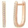 PAVOI 14K Gold Plated 925 Sterling Silver Cubic Zirconia U-Shaped Huggie Earrings in Rose Gold, White Gold and Yellow Gold