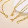 GOLDCHIC JEWELRY Initial Figaro Necklace, Personalized Men/Women A-Z Monogram Letter Choker Necklaces 18K Gold Plated with Figaro Chain 16''+2'' Adjustable -Gift Box Included