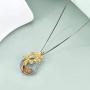 LUHE Butterfly Necklace Sterling Silver Teardrop Daisy Butterfly Pendant Necklace Jewelry Gifts for Women Teens Girls