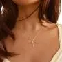 Befettly Tiny Cross Necklace, Women 14k Gold Filled Polished Faith Necklace Dainty Circle Pendant Necklace Crucifix Cute Heart Necklace Befettly Tiny Cross Necklace, Women 14k Gold Filled Polished Faith Necklace Dainty Circle Pendant Necklace Crucifix Cute Heart Necklace