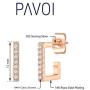 PAVOI 14K Gold Plated 925 Sterling Silver Post Square Huggie Hoop Earrings - Cubic Zirconia Earrings in Rose Gold, White Gold and Yellow Gold Plating