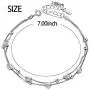 S925 Sterling Silver Jewelry Forever Love Heart Stars Beads Double Chain Bracelet Friendship Adjustable Charm Bracelet Gift for Womens Girls 7+2 inches S925 Sterling Silver Jewelry Forever Love Heart Stars Beads Double Chain Bracelet Friendship Adjustable Charm Bracelet Gift for Womens Girls 7+2 inches
