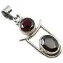 SilverStarJewel 7 x 7, 7 x 9 mm Garnet Pendant 1.4'' 925 Fine Silver New Jewelry SilverStarJewel 7 x 7, 7 x 9 mm Garnet Pendant 1.4'' 925 Fine Silver New Jewelry