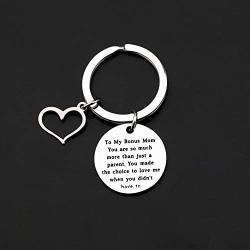 Gzrlyf to My Step Mom Keychain Stepmom Gifts Adpotive Mom Gifts