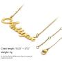 Moronly Personalized Name Necklace for Women 316 Stainless Steel Nameplate Pendant Necklace Hypoallergenic Jewelry