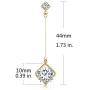 SBLING 18K Gold Plated or Platinum Plated Cubic Zirconia Drop Earrings (3.9 cttw)