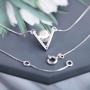 MOLAH V Shape 6.5-7mm Cultured Freshwater Pearl 925 Silver Rhodium Plated Simulated Diamond CZ Chevron Necklace