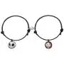 KUIYAI Jack and Sally Bracelet Set 2PCS Adjustable Magnetic Mutual Attraction Couple Bracelet