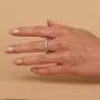 PAVOI 14K Gold Plated Rings Cubic Zirconia Love Ring | 4mm Stackable Rings for Women | Gold Rings for Women