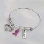 Gzrlyf Purple Ribbon Awareness Bracelet Domestic Violence Survivor Gifts Pancreatic Cancer Survivor Gifts