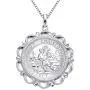 YL St Christopher Necklace Solid 925 Sterling Sliver Personalized Engraved Round Medallion Antiqued Religious Protector Talisman Pendant, Medal/Laced/Locket YL St Christopher Necklace Solid 925 Sterling Sliver Personalized Engraved Round Medallion Antiqued Religious Protector Talisman Pendant, Medal/Laced/Locket