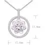 ALOV Jewelry Sterling Silver Pure Love Cubic Zirconia Pendant Necklace ALOV Jewelry Sterling Silver Pure Love Cubic Zirconia Pendant Necklace