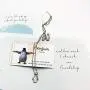 Smiling Wisdom - Penguin Quartz Cats Eye Necklace and Earrings - Friendship Thinking of You Greeting Card Gift Set - Female Woman Friend - Opaque White, Stainless Steel Posts - Silver