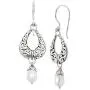 Silpada Enchanted Isle 6.5-7 mm Freshwater Cultured Pearl Open Teardrop Filigree Drop Earrings in Sterling Silver Silpada Enchanted Isle 6.5-7 mm Freshwater Cultured Pearl Open Teardrop Filigree Drop Earrings in Sterling Silver