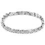 Conmisun Cubic Zirconia Tennis Bracelet for Women, Round Cut Swarovski Crystals Men Bracelets White Gold Plated Jewelry Gifts for Girls 6.5''+1''