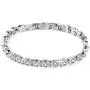 Conmisun Cubic Zirconia Tennis Bracelet for Women, Round Cut Swarovski Crystals Men Bracelets White Gold Plated Jewelry Gifts for Girls 6.5''+1''