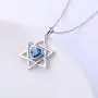 LINLIN FINE JEWELRY 925 Sterling Silver Spiritual Sign Heart CZ Love Knot Star of David Pendant Necklace Gift for Women Girls, 18 inch