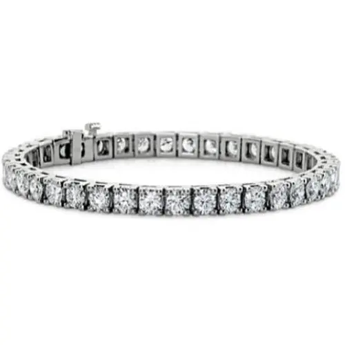 Madina Jewelry 3.00 ct Ladies Round Cut Diamond Tennis Bracelet in 14 kt White Gold