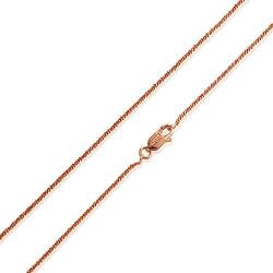 Sterling Silver 2mm Sparkle Rock Chain Necklace for Women, Size 14'' - 36'' Italy
