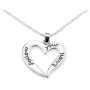 Silver Pendant Love Necklace Follow Your Heart - Jewelry Gift for Girlfriend/Daughter/BFF - Valentines Day Edition