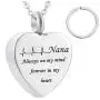 misyou dad and mom Cremation Jewelry Cardiogram Necklace Silver Always in My Heart Memorial Necklace Ashes Keepsake Pendant misyou dad and mom Cremation Jewelry Cardiogram Necklace Silver Always in My Heart Memorial Necklace Ashes Keepsake Pendant