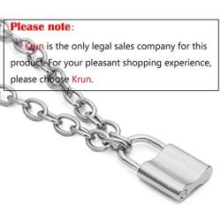 Krun Y Necklace Lock Pendant Simple Cute Necklaces Long Multilayer Chain Fashion Jewelry Women Girls Gift for Her