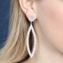 RIAH FASHION Sparkly Rhinestone Chandelier Statement Drop Earrings - Bridal Wedding Crystal Cubic Zirconia Geometric Dangles Rectangle, Teardrop, Pointed Oval Marquise, Rhombus