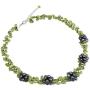 NOVICA Peridot Dyed Cultured Freshwater Pearl Sterling Silver Beaded Necklace, 16.25'', Heavens Gift