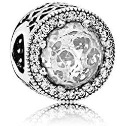 MiniJewelry Birthstone Radiant Hearts Charm for Pandora Bracelets Cubic Zirconia Birthday Birthstone Sterling Silver Charm for Bracelets