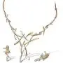 VIENNOIS Necklace Earrings Set for Women Two Tone Pendant Choker Jewelry for Evening Party Prom VIENNOIS Necklace Earrings Set for Women Two Tone Pendant Choker Jewelry for Evening Party Prom