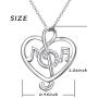 S925 Sterling Silver Musical Note Pendant Necklace, Box Chain 18 inches