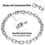ChainsPro Oval Rolo Cable Chain Bracelet,6/8/11MM Width,19/21CM,316L Stainless Steel/18K Gold Tone (Send Gift Box)