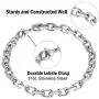 ChainsPro Oval Rolo Cable Chain Bracelet,6/8/11MM Width,19/21CM,316L Stainless Steel/18K Gold Tone (Send Gift Box) ChainsPro Oval Rolo Cable Chain Bracelet,6/8/11MM Width,19/21CM,316L Stainless Steel/18K Gold Tone (Send Gift Box)