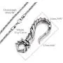 ZiWuark Mens Fish Hook Necklaces Pendant Stainless Steel Fishing Necklace Fish Scale Pendants Nautical Jewelry Gifts for Men Women with 24 Inches Chain ZiWuark Mens Fish Hook Necklaces Pendant Stainless Steel Fishing Necklace Fish Scale Pendants Nautical Jewelry Gifts for Men Women with 24 Inches Chain