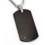 | Crucible Diamond Accent Polished Black Plated Tungsten Carbide Dog Tag Pendant - 24'' | Crucible Diamond Accent Polished Black Plated Tungsten Carbide Dog Tag Pendant - 24''
