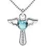 Birthstone Necklaces Cross Necklace for Women Girls Cubic Zirconia Angel Wing Birthstone Heart Charm Pendant Necklace Gifts for Valentine Birthstone Necklaces Cross Necklace for Women Girls Cubic Zirconia Angel Wing Birthstone Heart Charm Pendant Necklace Gifts for Valentine