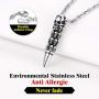 Richsteel Mens Skull/Skull Bullet/Devil Demon Pendant Necklace Stainless Steel/18K Gold Plated Punk Gothic Jewelry(with Gift Box)
