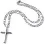 Riveting Jewelry 14K Gold Figaro Chain Style Cross Pendant Necklace Solid Clasp for Men,Women,Teens Thin for Charms Miami Cuban Link Diamond Cut Riveting Jewelry 14K Gold Figaro Chain Style Cross Pendant Necklace Solid Clasp for Men,Women,Teens Thin for Charms Miami Cuban Link Diamond Cut