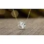MIA SARINE Sterling Silver Solitaire with Halo Cubic Zirconia Necklace for Women MIA SARINE Sterling Silver Solitaire with Halo Cubic Zirconia Necklace for Women
